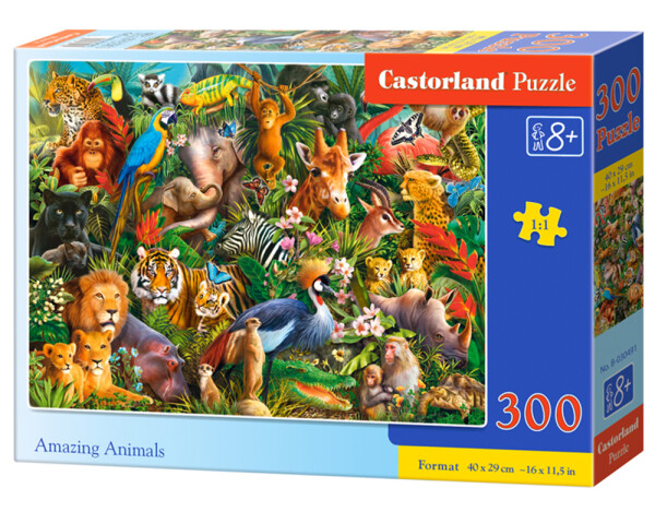 Puzzle Castorland 300 dílků - Úžasná zvířata