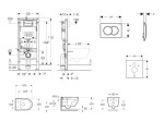 GEBERIT - Duofix Set předstěnové instalace, klozetu Oudee Vortex a sedátka softclose, tlačítko Delta01, lesklý chrom SANI11CA1156B