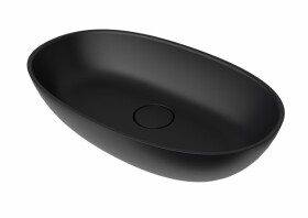 Umyvadlo na desku SAT Aula 60x36 cm černá mat bez otvoru pro baterii, bez přepadu SATAU6036C SATAU6036C