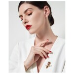 Exkluzivní brož Swarovski Elements Sabina - sova, Zlatá