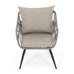 Zahradní sestava, polyratan, šedá, AZ-F1508 GREY