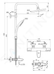 IDEAL STANDARD - CeraTherm Sprchový set s vanovým termostatem, průměr 200 mm, 3 proudy, chrom A7590AA