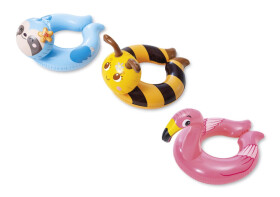 Kruh nafukovací zvířátko cca 66x55cm 3 druhy v sáčku 3-6 let - Alltoys Intex