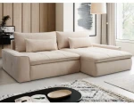 Rohová sedačka Athos, krémová látka