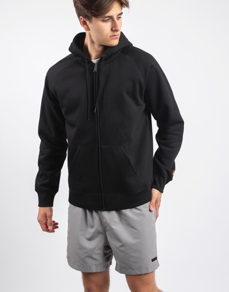 Carhartt WIP Hooded Chase Jacket Black / Gold XS