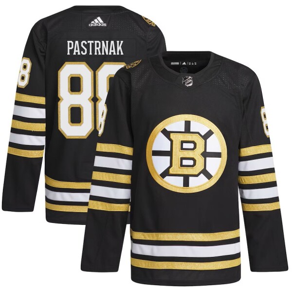 Pánský Dres David Pastrnak #88 Boston Bruins adidas Black 100th Anniversary Primegreen Authentic Jersey Velikost: