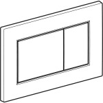 Geberit ovládací tlačítko SIGMA01 SQUARE bílé HRANATÉ plast 115.660.11.1