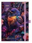 Blok A6, 100l, 80g, linkovaný - Animals Bird s gumou