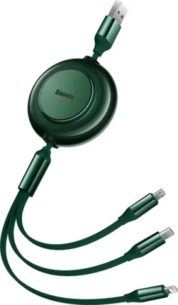 Baseus CAMJ010006 Kabel USB-A (M) - Micro-USB (M) USB-C (M) Lightning (M) 1.1 m zelená (CAMJ010006)