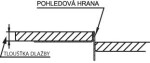 SAPHO - Spádová lišta, pravá, výška 10, délka 1000, černá mat SPD10B-P
