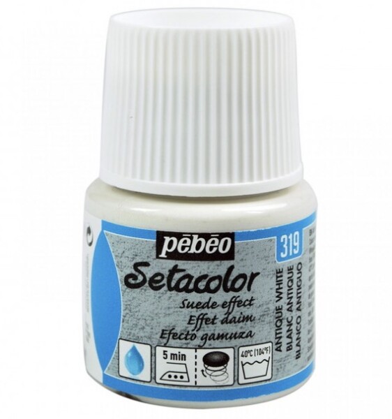 Barva na textil Pébéo Setacolor semišová 45 ml - bílá antická 319