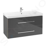 VILLEROY & BOCH - Avento Umyvadlová skříňka, 980x514x452 mm, 2 zásuvky, Crystal Grey A89200B1