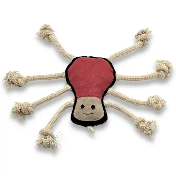 PafDog Pavouk Pajky Hračka pro psy z kůže a juty 38cm (PF-794)