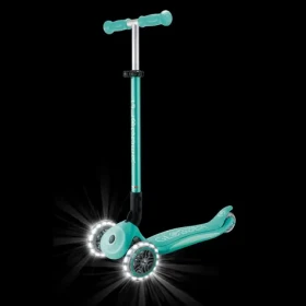 Globber Primo Foldable Plus Lights mátová / Dětská koloběžka / 3 kola / LED přední kola / skládací / od 3 let (439-706-2)