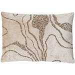 Bloomingville Polštář s výplní Adelona 50 × 35 cm, hnědá barva, textil