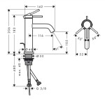 HANSGROHE - Tecturis S Umyvadlová baterie s výpustí, EcoSmart, kartáčovaný bronz 73310140