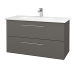 Dřevojas - Umyvadlová skříňka GIO SZZ2 100 - N06 Lava / Úchytka T02 / N06 Lava 202880B