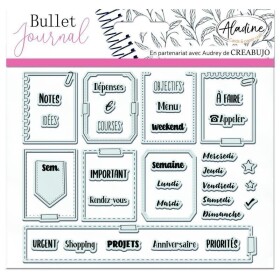 Razítka Stampo Bullet Journal - Rámečky, organizace týdne