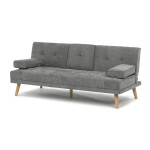 Trojmístná rozkládací pohovka, šedá, látka, ASB-C3034 GREY2