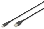 Digitus USB-C - USB-A černá / USB kabel / Silikonový / 0,5 m / USB 2.0 / Power Delivery 60W (AK-300340-005-S)