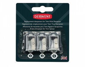 Derwent TWIN 2302353 Náhradní nože pro ořezávátko na baterie, sada 3 ks