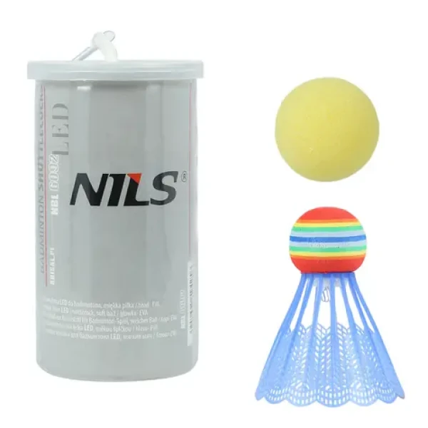 NILS NBL6092 Badmintonový a pěnový míček (5907695594256)