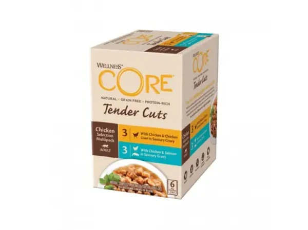 Wellness Core Cat Tender Multipack kuřecí výběr Kapsička 510g (076344106661)