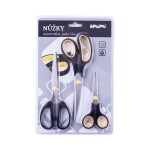 Nůžky univerzální /kancelářské sada 3 ks (21 a 18,5 a 14 cm) 102589