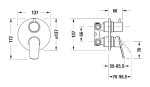 DURAVIT - DuraStyle Basic Baterie pod omítku, pro 2 spotřebiče, s tělesem, chrom N15210008010