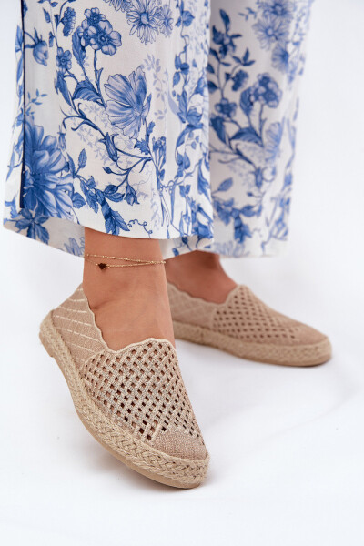 Dámské Espadrilky S Pletením Béžové Vinceza 13625 36
