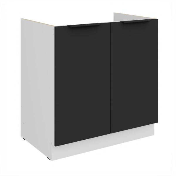 Spodní skříňka pod dřez Aria 80 ZL 1S BB - Premium Box Barva korpusu: Bílá, Barva dvířek: BL - Black AFM