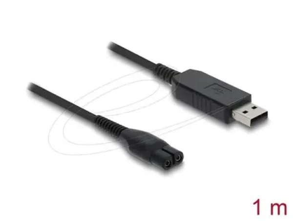 Delock USB nabíjecí kabel na elektrické holicí strojky / 4,3 V / kompatibilní s Philips OneBlade 360 Face + Body / 1m (90979)