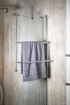 SAPHO - Závěsný držák ručníků na sprchovou zástěnu 600x730x125, chrom 1301-09
