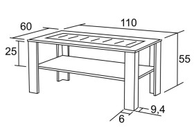 Konferenční stůl MATĚJ 60x110