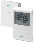 Siemens RDE100.1RFS / Programovatelný digitální prostorový termostat / bezdrátový (RDE100.1RFS)