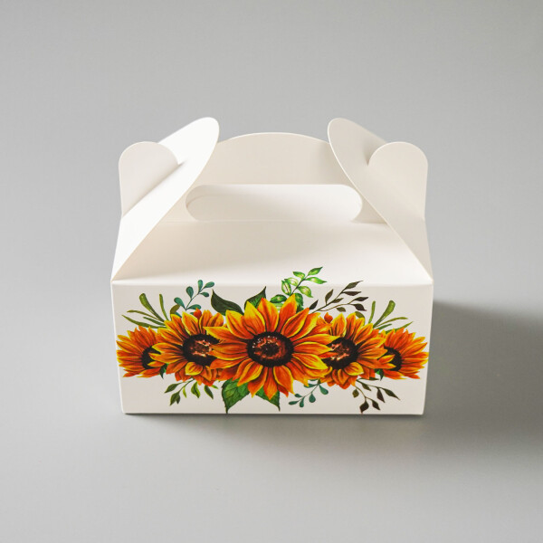 Výslužková krabice s rukojetí Yellow 20x13x11cm