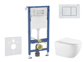 GEBERIT - Duofix Set předstěnové instalace, klozetu Gaia a sedátka softclose, tlačítko Delta30, alpská bílá SANI11CA3146B