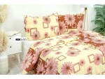 Stanex Ložní povlečení krepové Slunečnice růžová (LS118) ROZMĚR: 140x220 cm + polštář (90x70 cm)