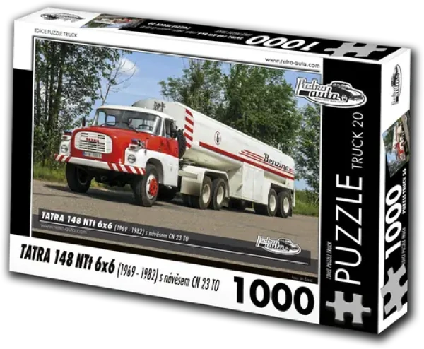 RETRO-AUTA Puzzle TRUCK č.20 Tatra 148 NTt 6x6 s návěsem CO 23 TO (1969-1982)