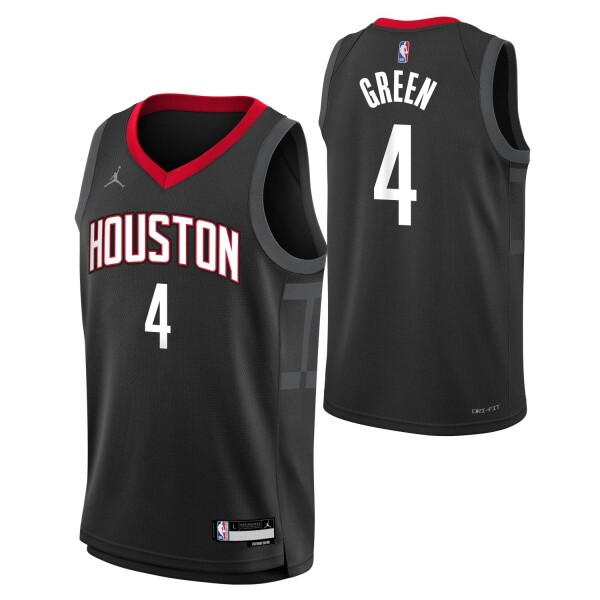 Dětský dres Houston Rockets NBA Jalen Green #4 Jordan Swingman Černá (YOUTH)