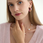ELENYS Blush – pozlacené náušnice 18K žluté zlato