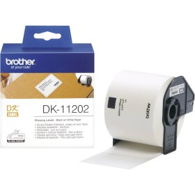 Brother DK-11202 papírové štítky 62mm x 100mm, bílá, 300 ks