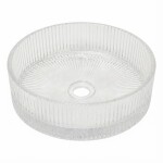 Umyvadlo na desku SAT Purity 36x36 cm čirá bez otvoru pro baterii, bez přepadu SATGLA3636PT SATGLA3636PT