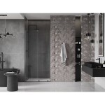 MEXEN/S - Velar posuvné sprchové dveře 90, transparent, grafit kartáčovaná 871-090-000-01-66