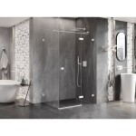 MEXEN/S - Lunar T sprchový kout dveře křídlové pravá 100 x 70, transparent, bílá 834T-100-070-20-00-P