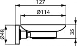 IDEAL STANDARD - IOM Mýdlenka s držákem, čiré sklo/chrom A9123AA