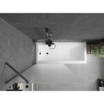 MEXEN/S - Next vanová zástěna FIX 90 x 150, dekor, grafit metal 895-090-000-00-30-95