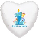 Krásné 1. narozeniny fóliový balónek srdíčko pro kluky Balonky.cz Krásné 1. narozeniny fóliový balónek srdíčko pro kluky Balonky.cz