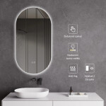 CERANO - Koupelnové LED zrcadlo Luno - 40x80 CER-8050BD79942