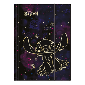 Colorino školní desky s gumičkou, Stitch Gold 2, A4, karton - 12ks